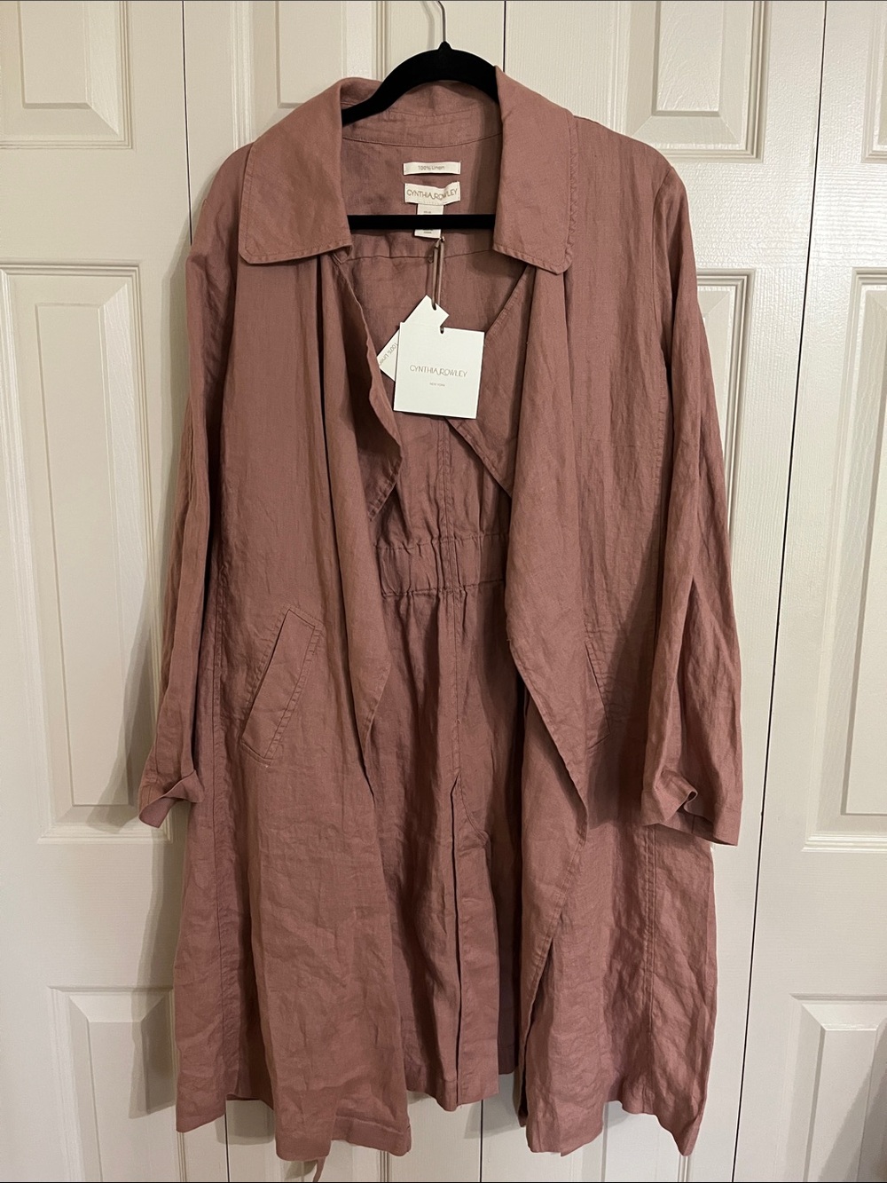 Cynthia Rowley Dusty Rose Lightweight Trench